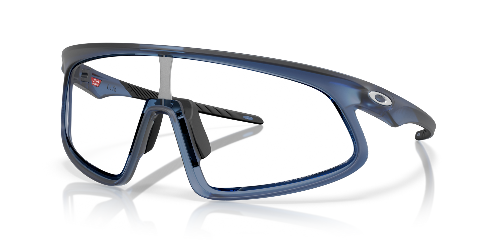 [Clear To Black Iridium Photochromic Lenses, Matte Transparent Stonewash Frame]