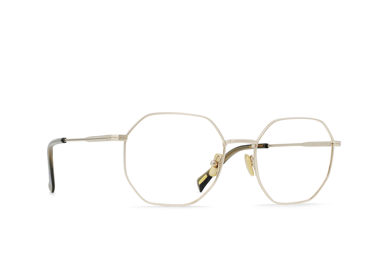 [Brushed Light Gold + Khaki / Clear]