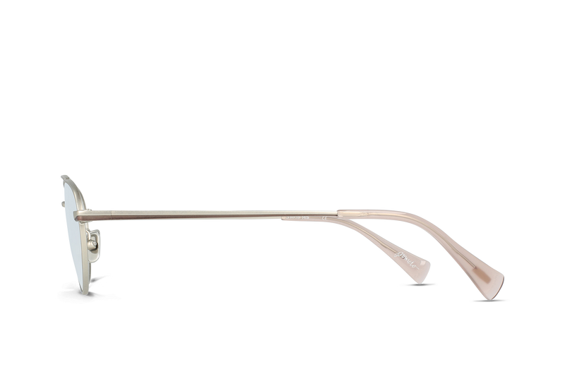 [Satin Silver + Rose / Clear]