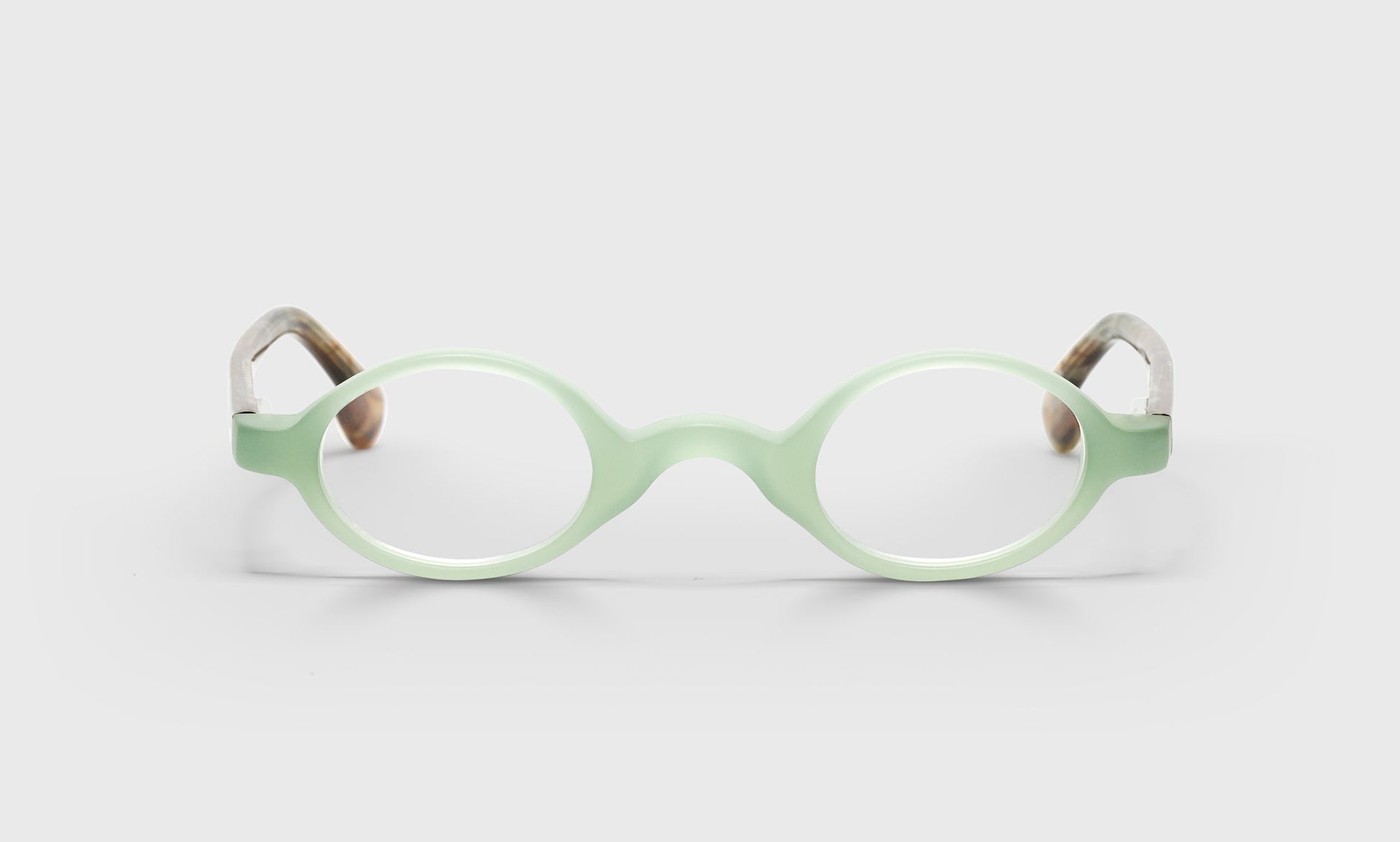 [12 - Milky Green Front with Brown and Green Chop Temples]