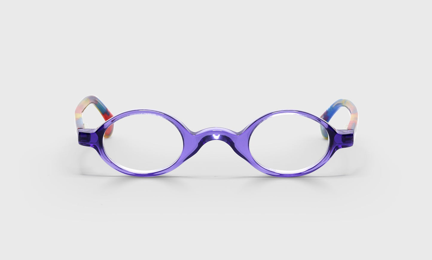 [15 - Purple Crystal Front with Pink and Purple Multicolor Temples]