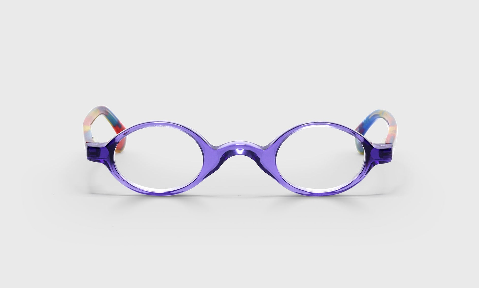 [15 - Purple Crystal Front with Pink and Purple Multicolor Temples]