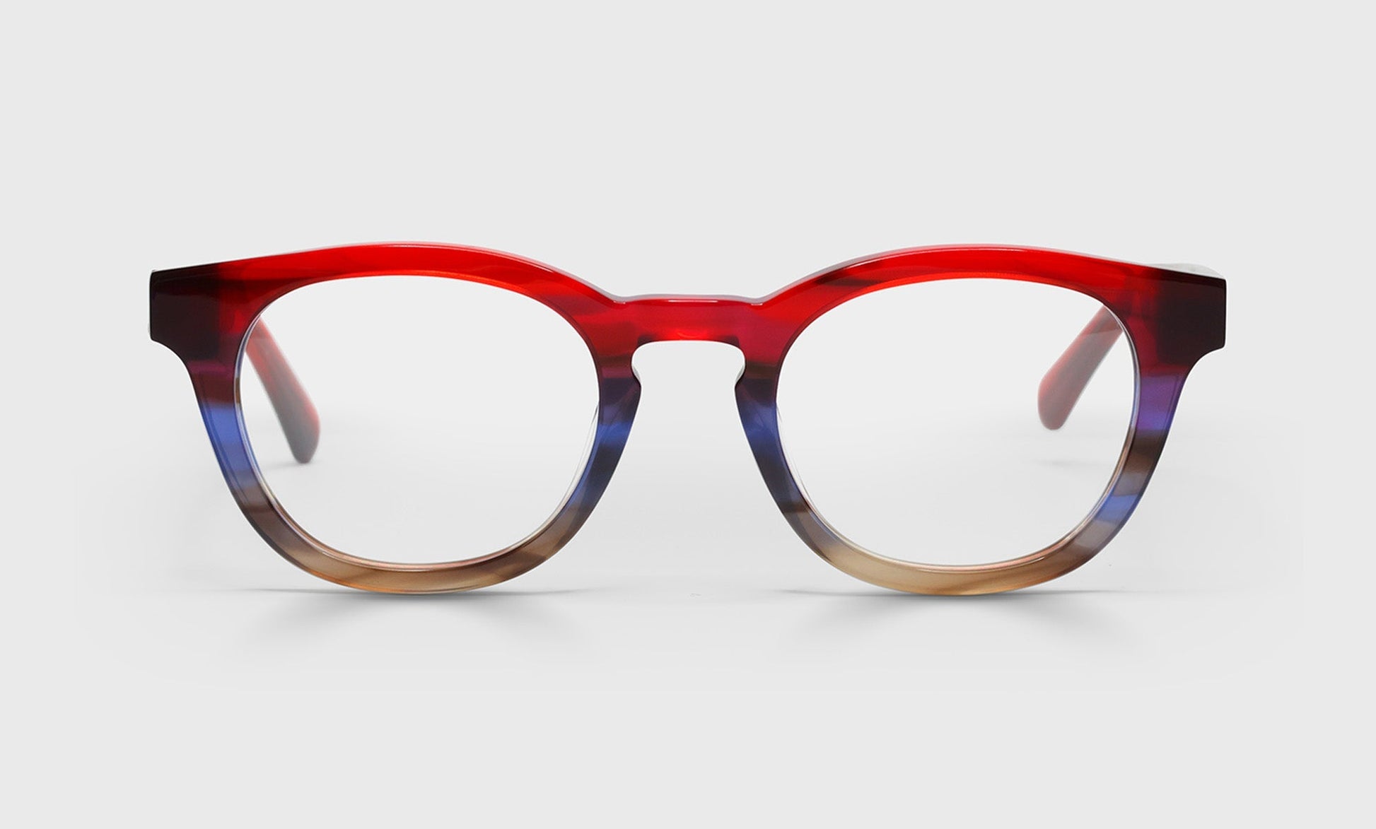 [02 - Red Demi to Blue Fade Front with Red Demi Temples]