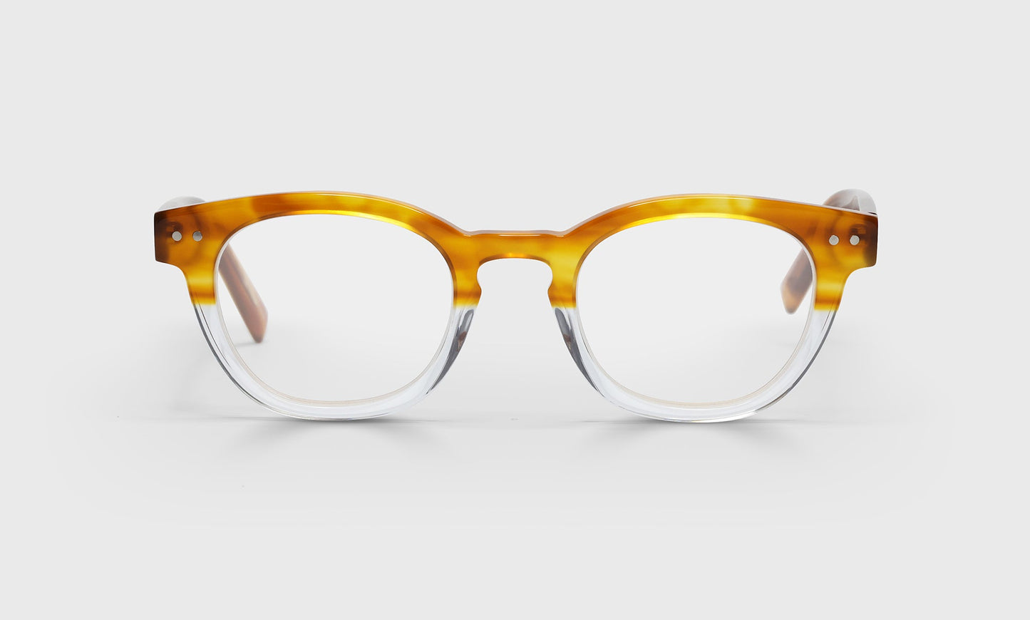 [19 - Amber and clear crystal front with amber temples]