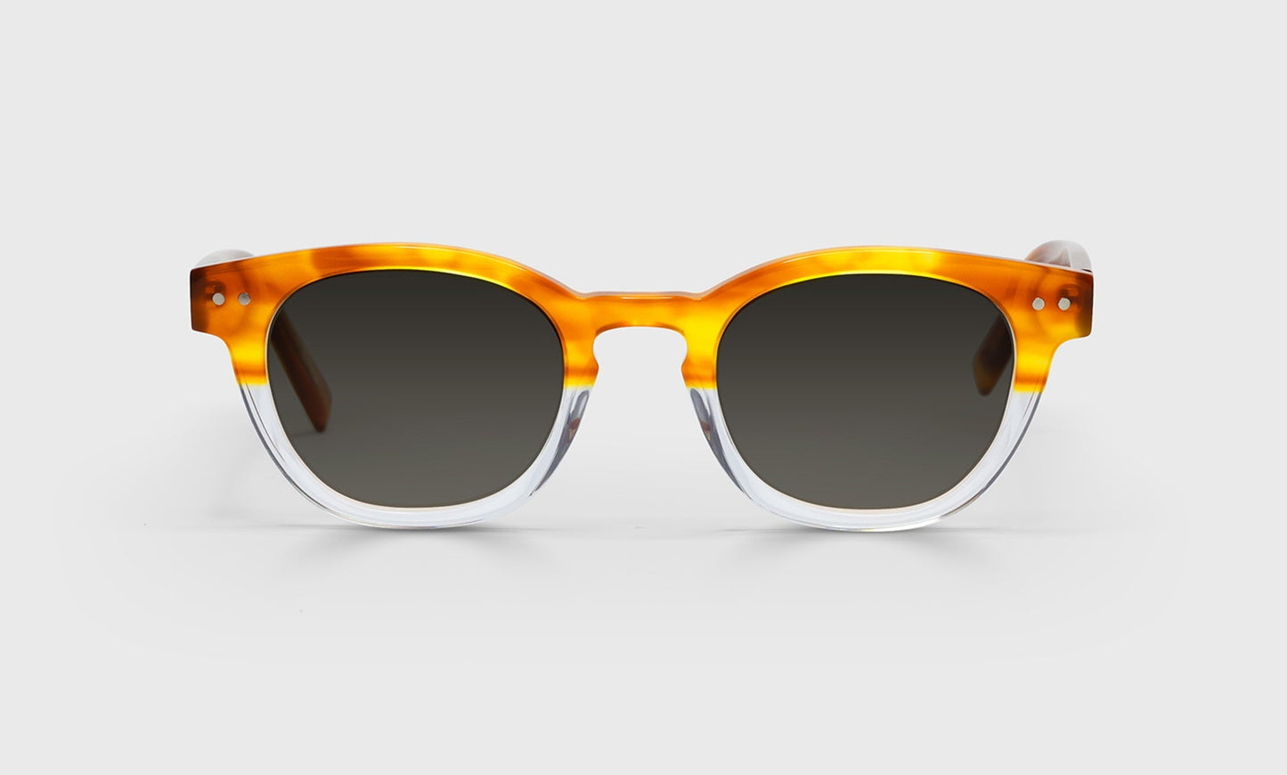 [19 - Amber and clear crystal front with amber temples]