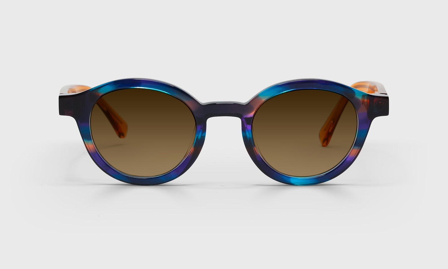 [13 - Purple and Orange Multi-Color Front with Orange Crystal Temples]