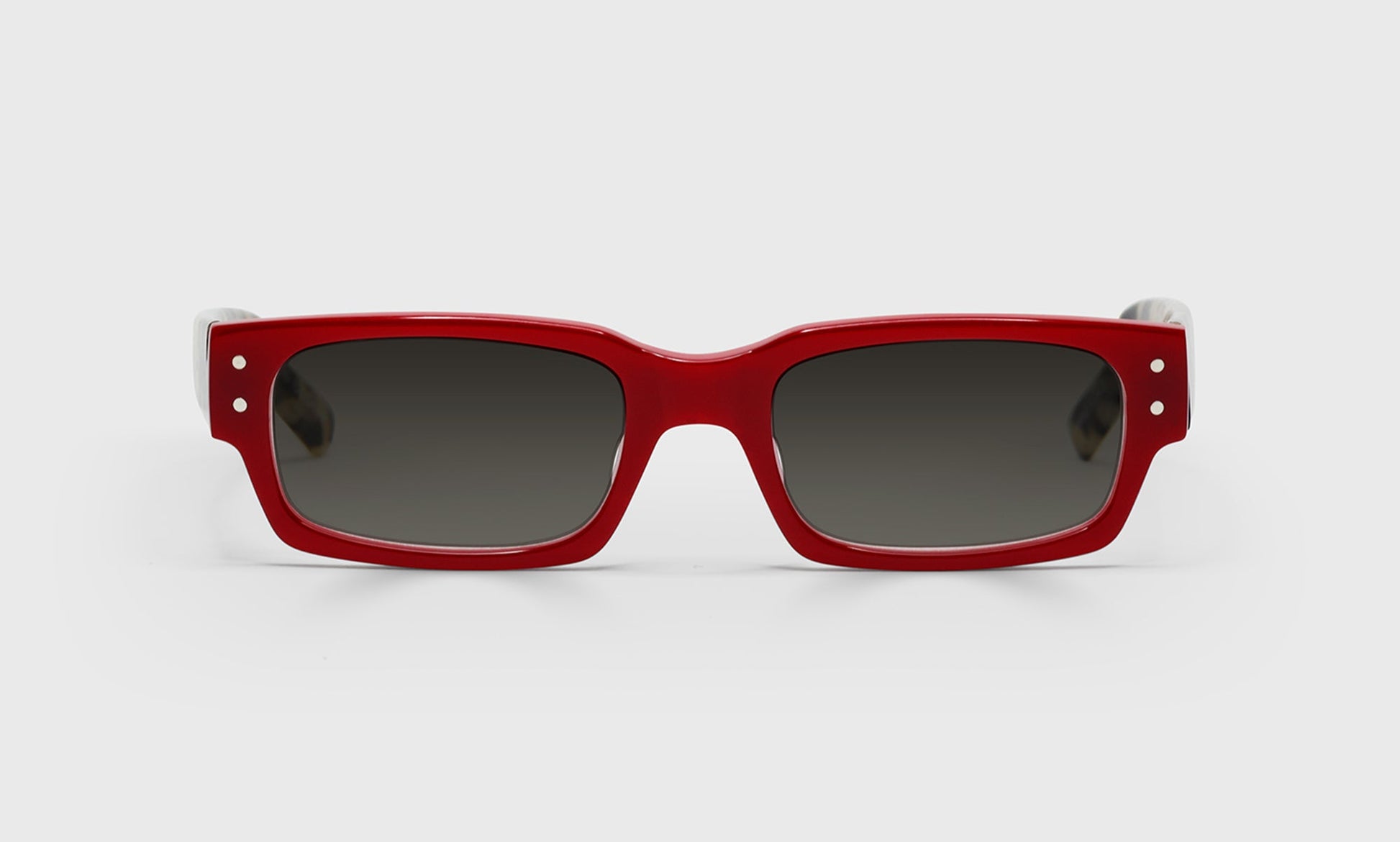 [01 - Red Front with Black & White Tortoise Temples]