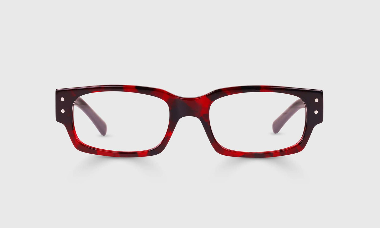 [03 - Cherry Red Tortoise Front with Charcoal Temples]