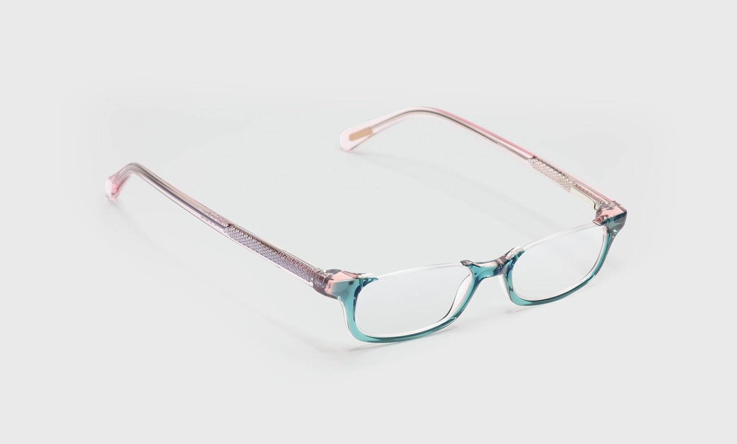 [59 - Green and Blush Layered Crystal Front with Pink Crystal Temples]