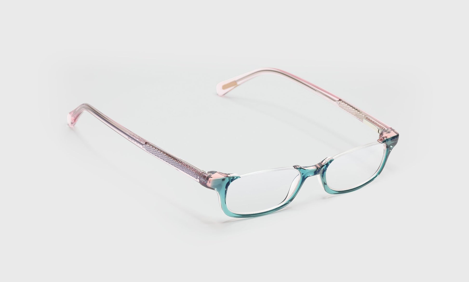 [59 - Green and Blush Layered Crystal Front with Pink Crystal Temples]