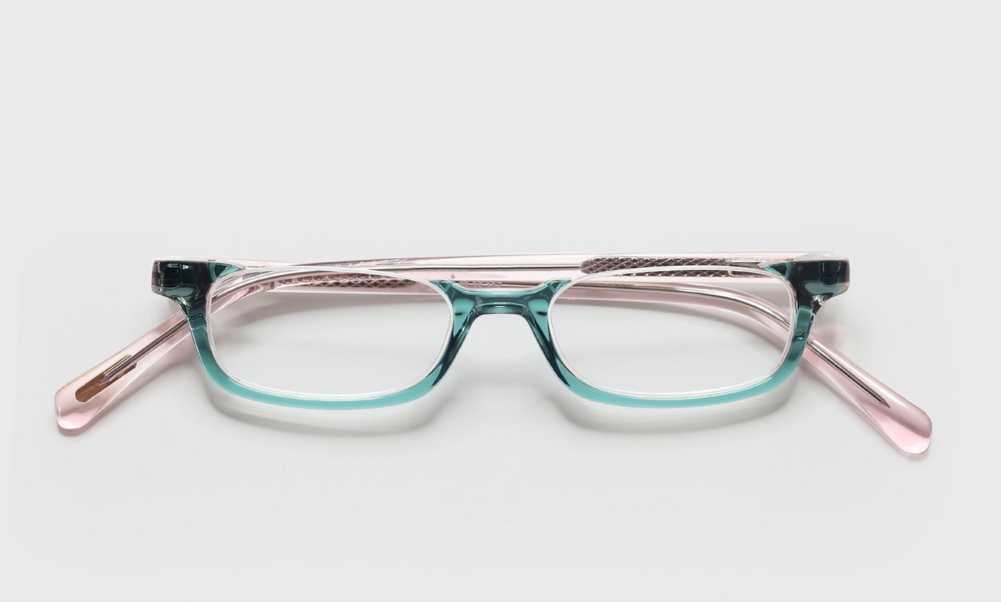 [59 - Green and Blush Layered Crystal Front with Pink Crystal Temples]