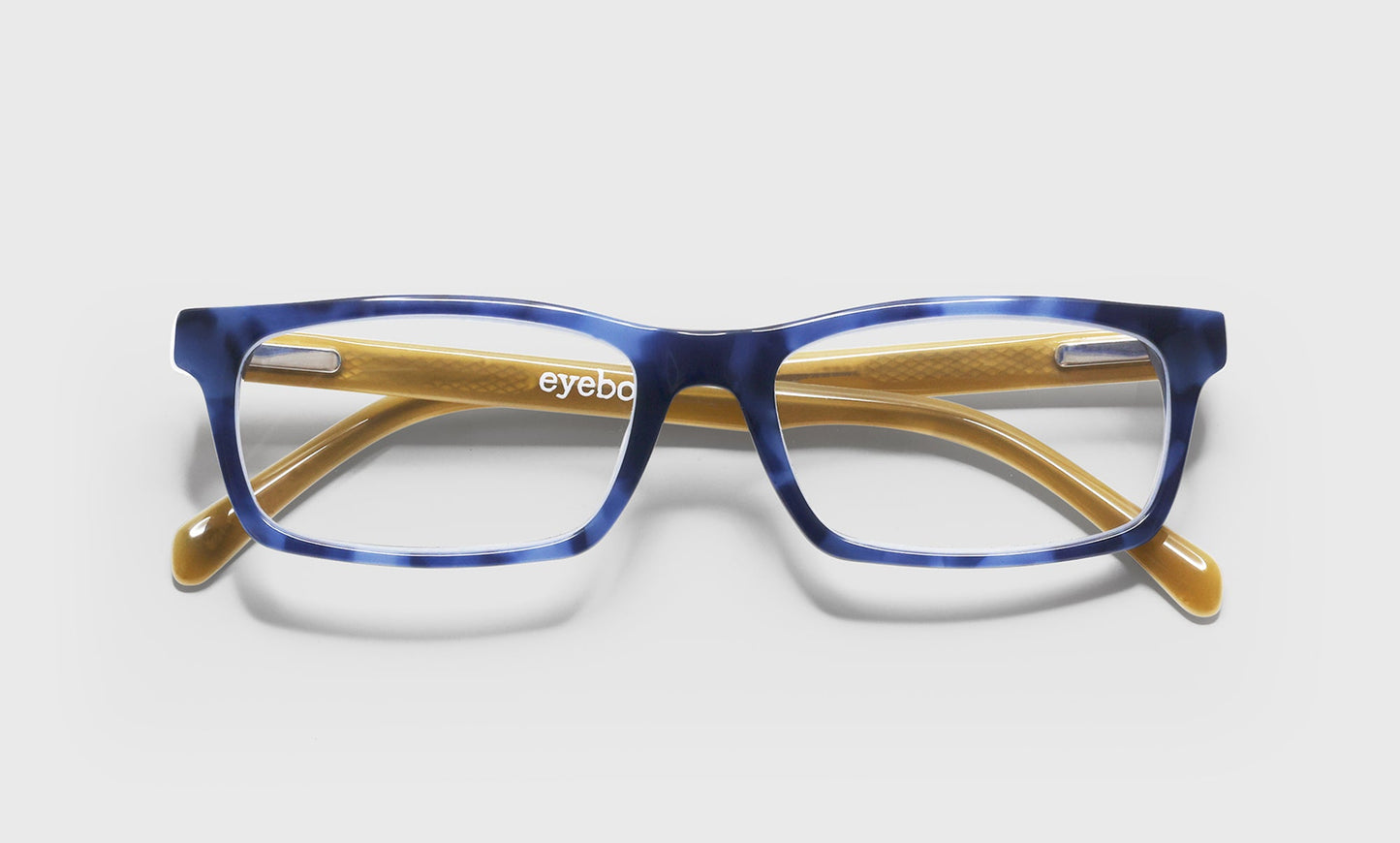 [10 - Blue Denim Front with White Horn and Khaki Temples]