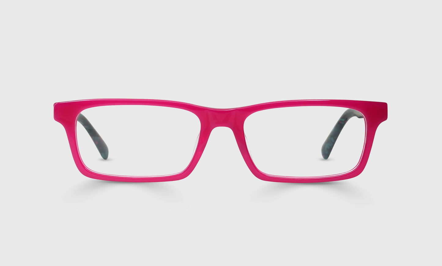 [45 - Fuschia Front and Pink with Teal Zebra Temples]