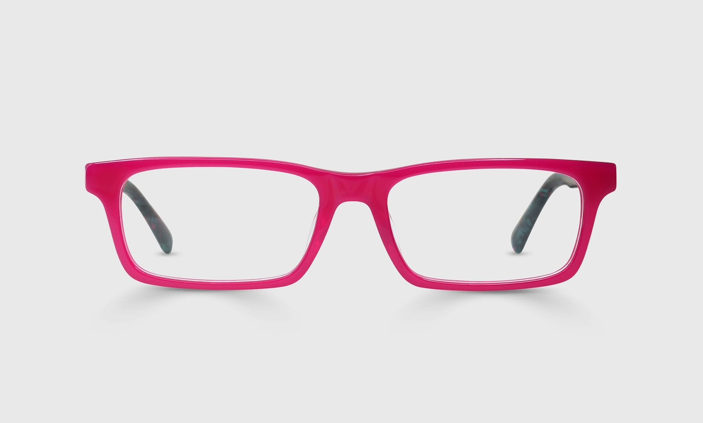 [45 - Fuschia Front and Pink with Teal Zebra Temples]