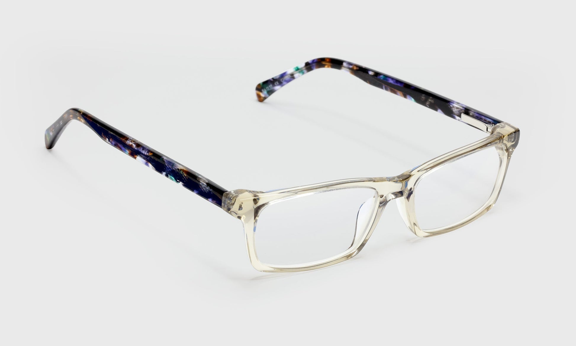 [86 - Sand Crystal Front with Blue Multi-Color Temples]