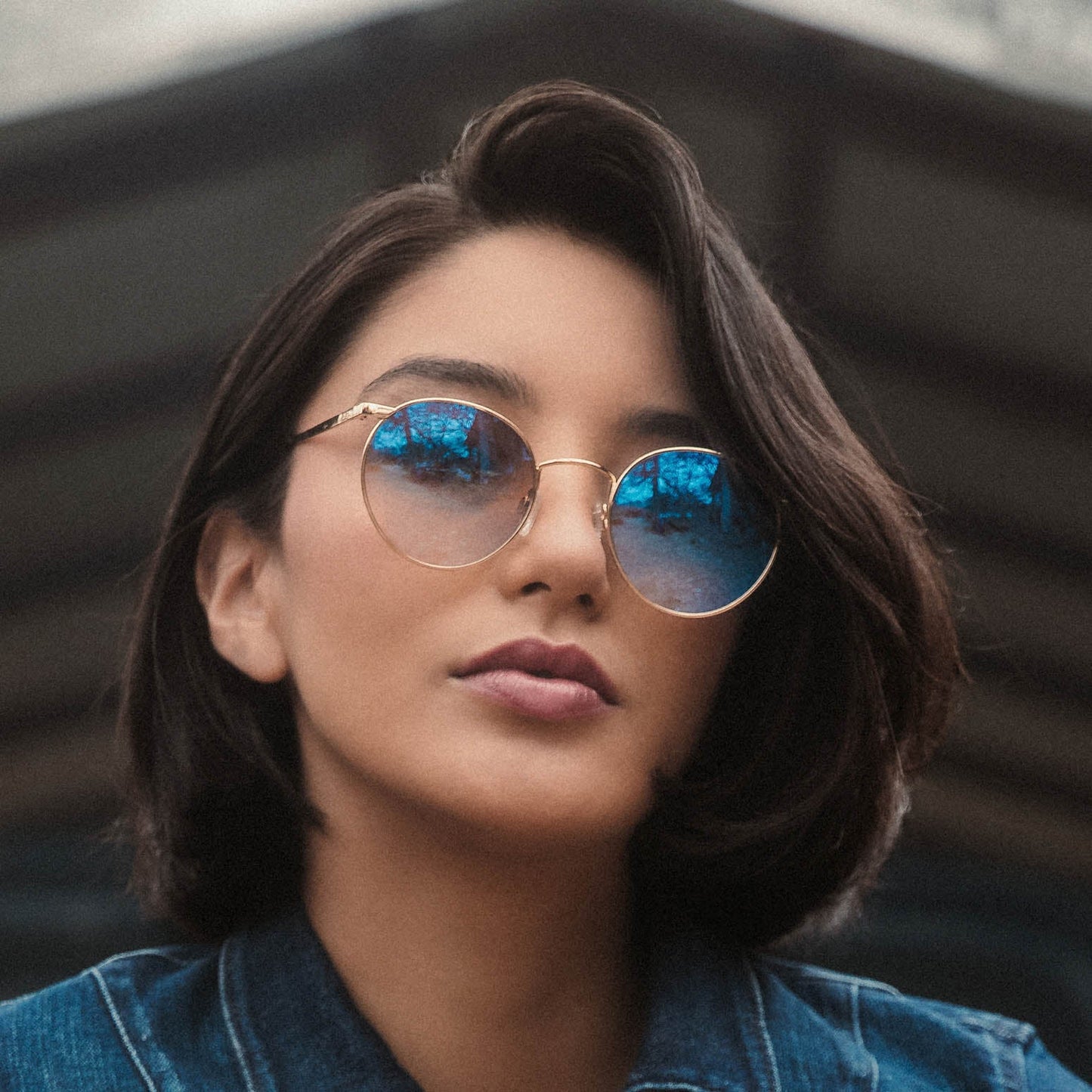 [23k Gold & Northern Lights Non-Polarized Gradient Nylon Lens]