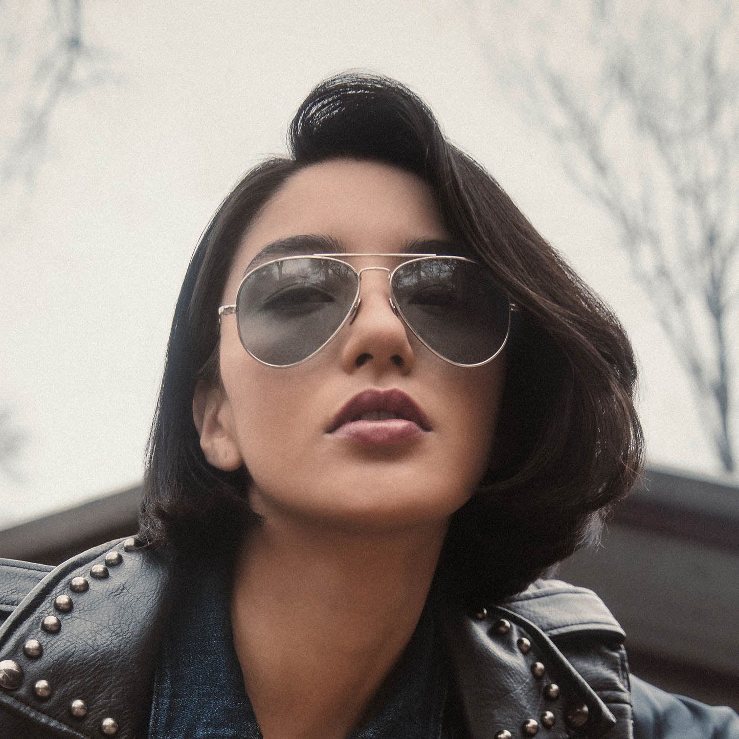 [23k White Gold & Blue Hydro Non-Polarized Glass Lens]
