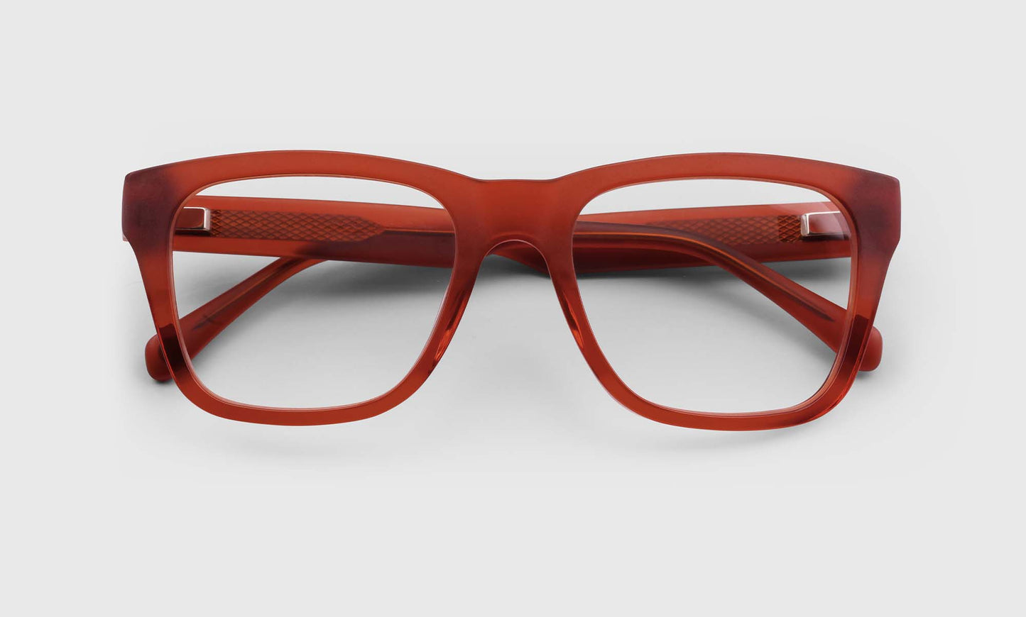[76 - Half Matte Rust Orange Front and Temples]