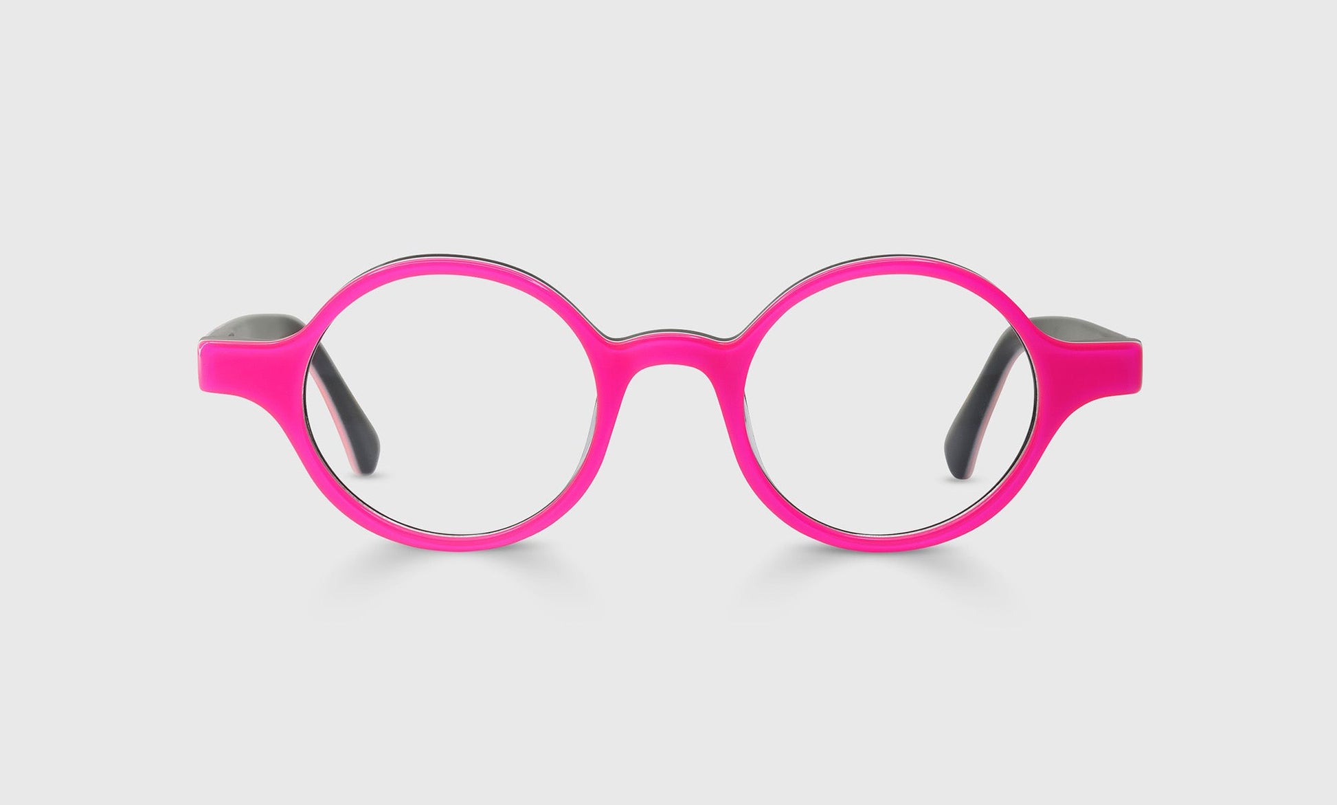 [45 - Layered Electric Pink, White, and Black Front and Temples]