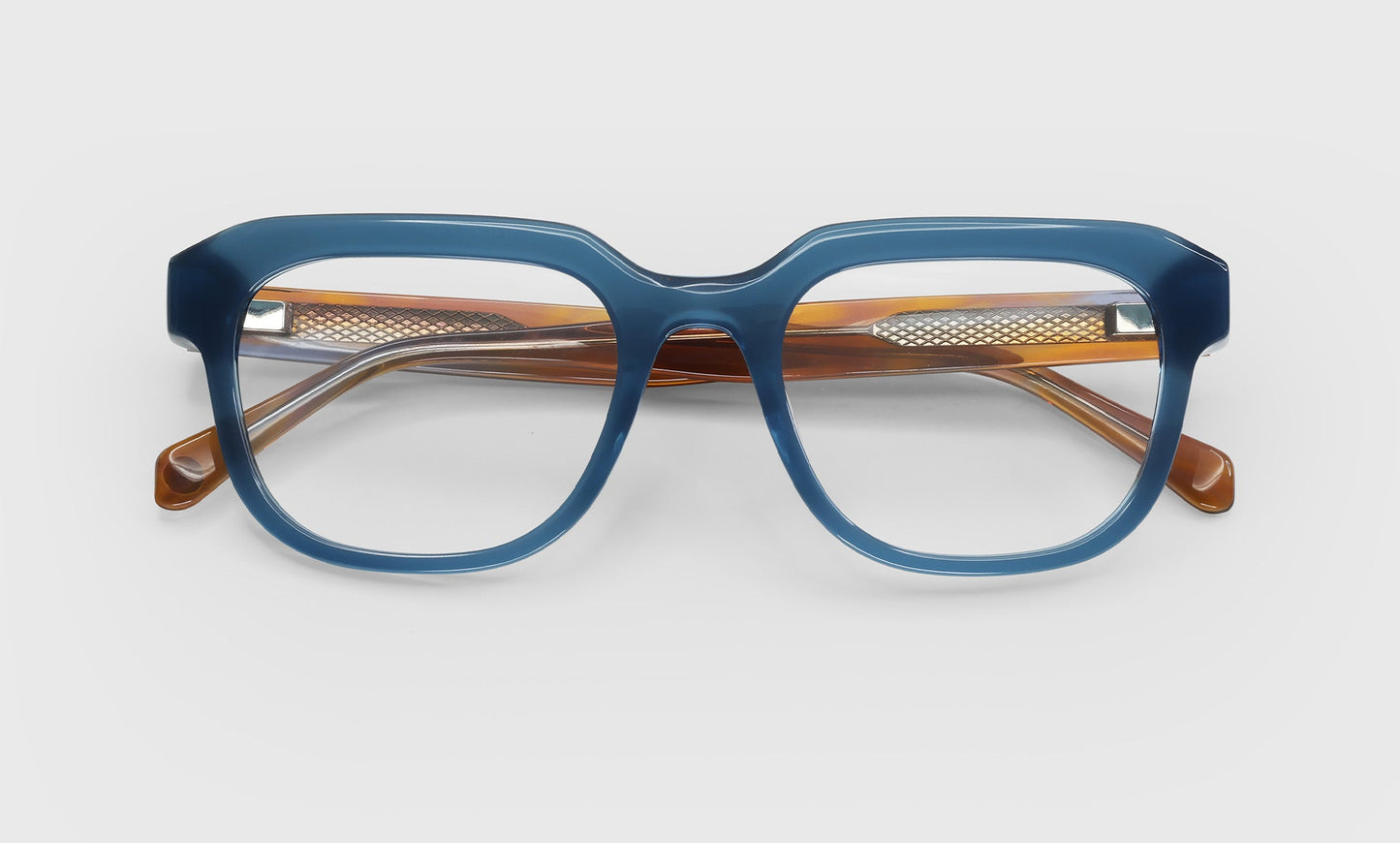 [59 - Teal Front with Orange Demi Temples]