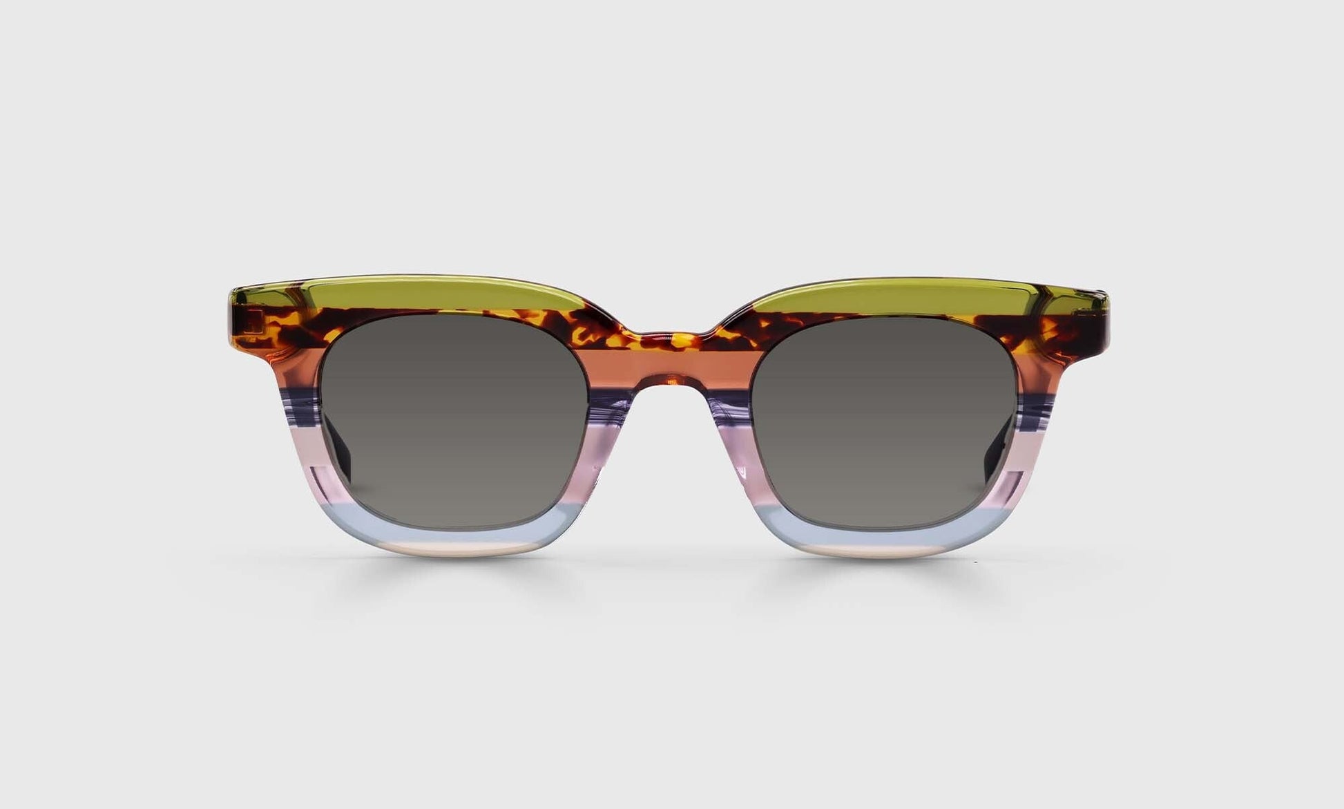 [10 - Earth Tone Stripe Front with Blue Grey Temples]