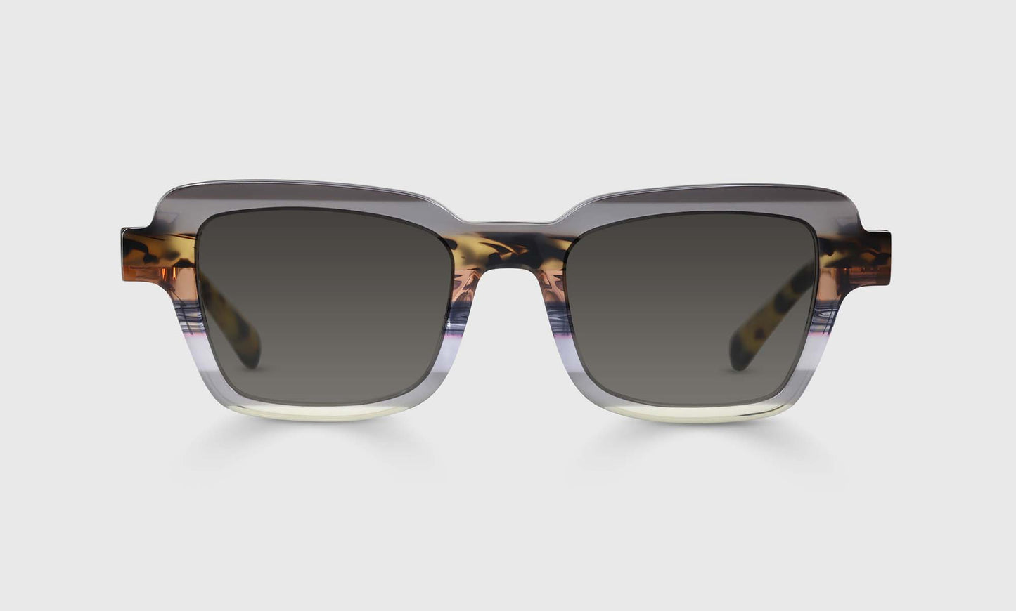 [74 - Blue and Grey-Striped Front and Tortoise Temples]