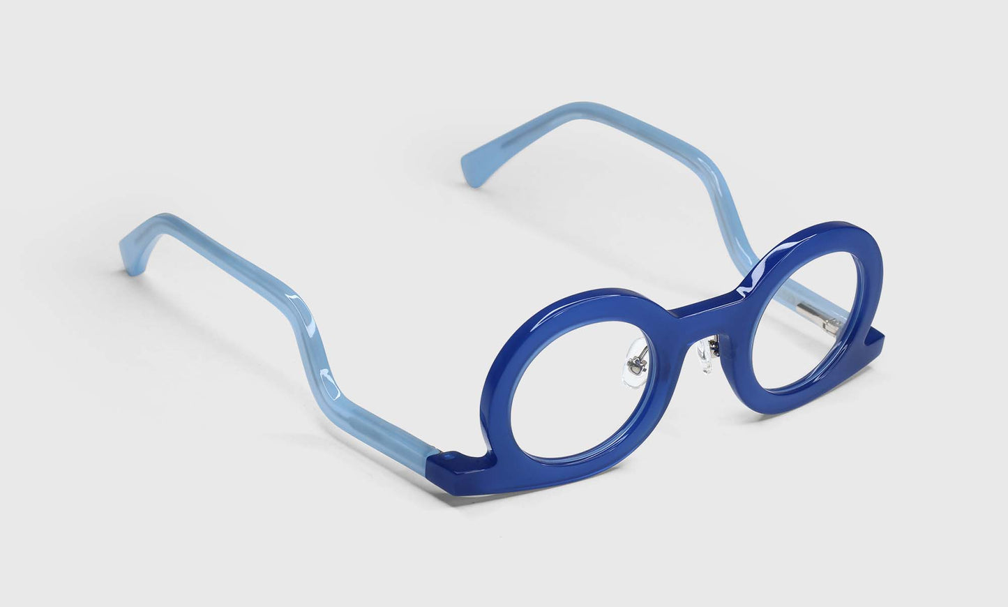 [10 - Cobalt Front and Milky Blue Temples]