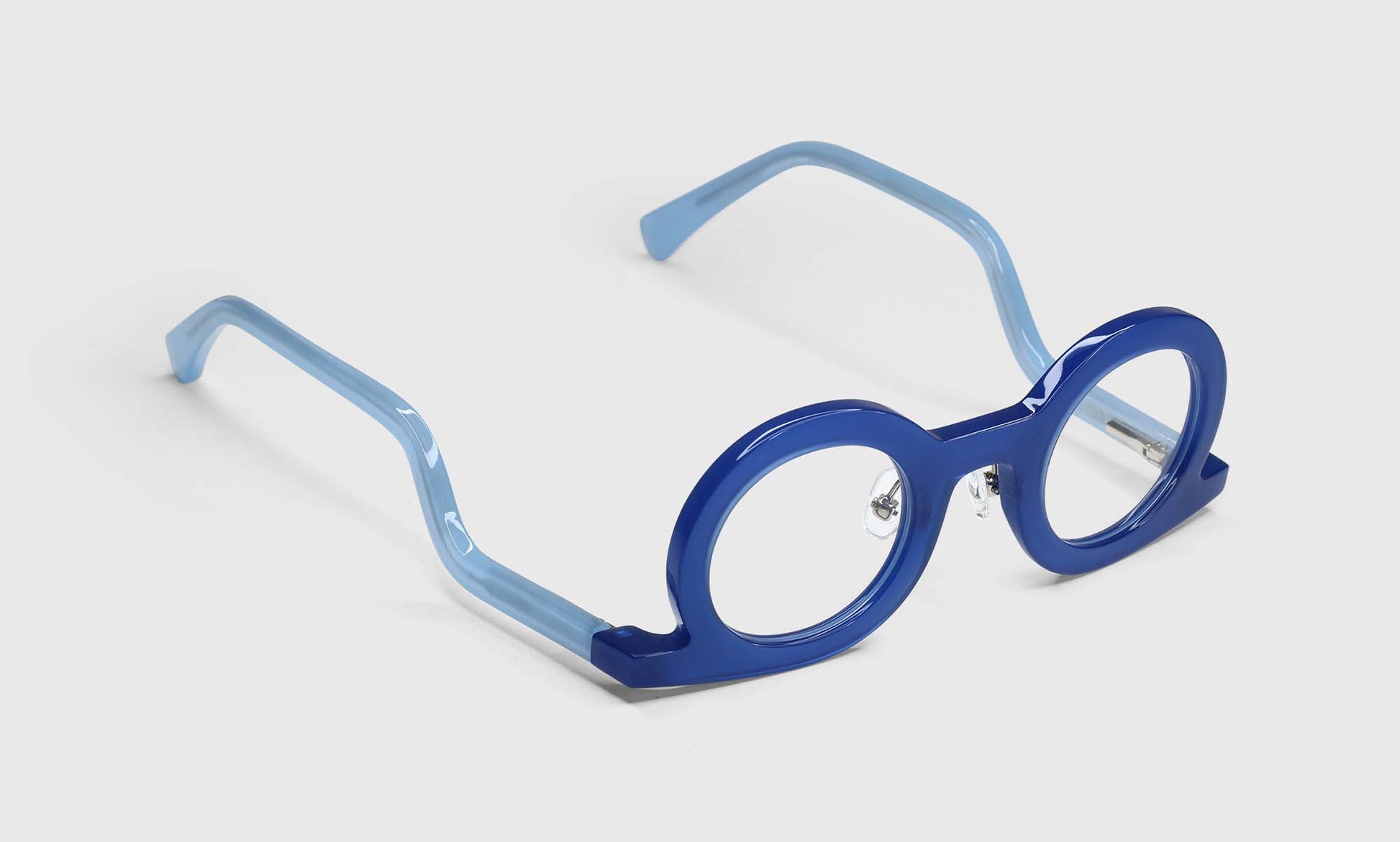 [10 - Cobalt Front and Milky Blue Temples]
