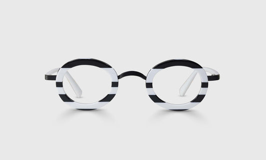 [00 - Black and White Stripe Front and White Temples]