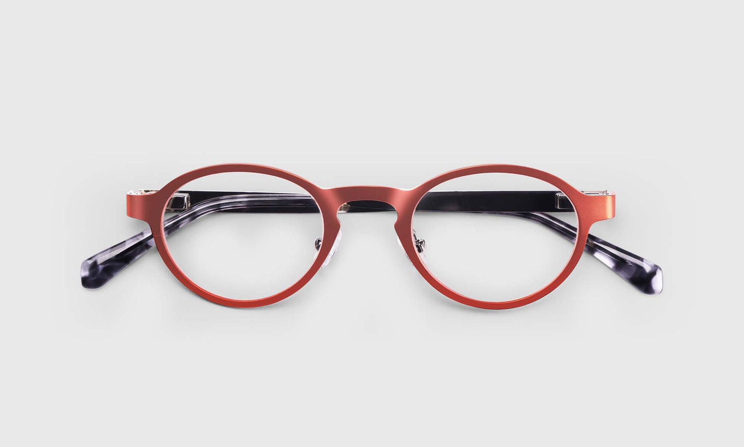 [76 - Satin Matte Burnt Orange Metal Front and Temples]