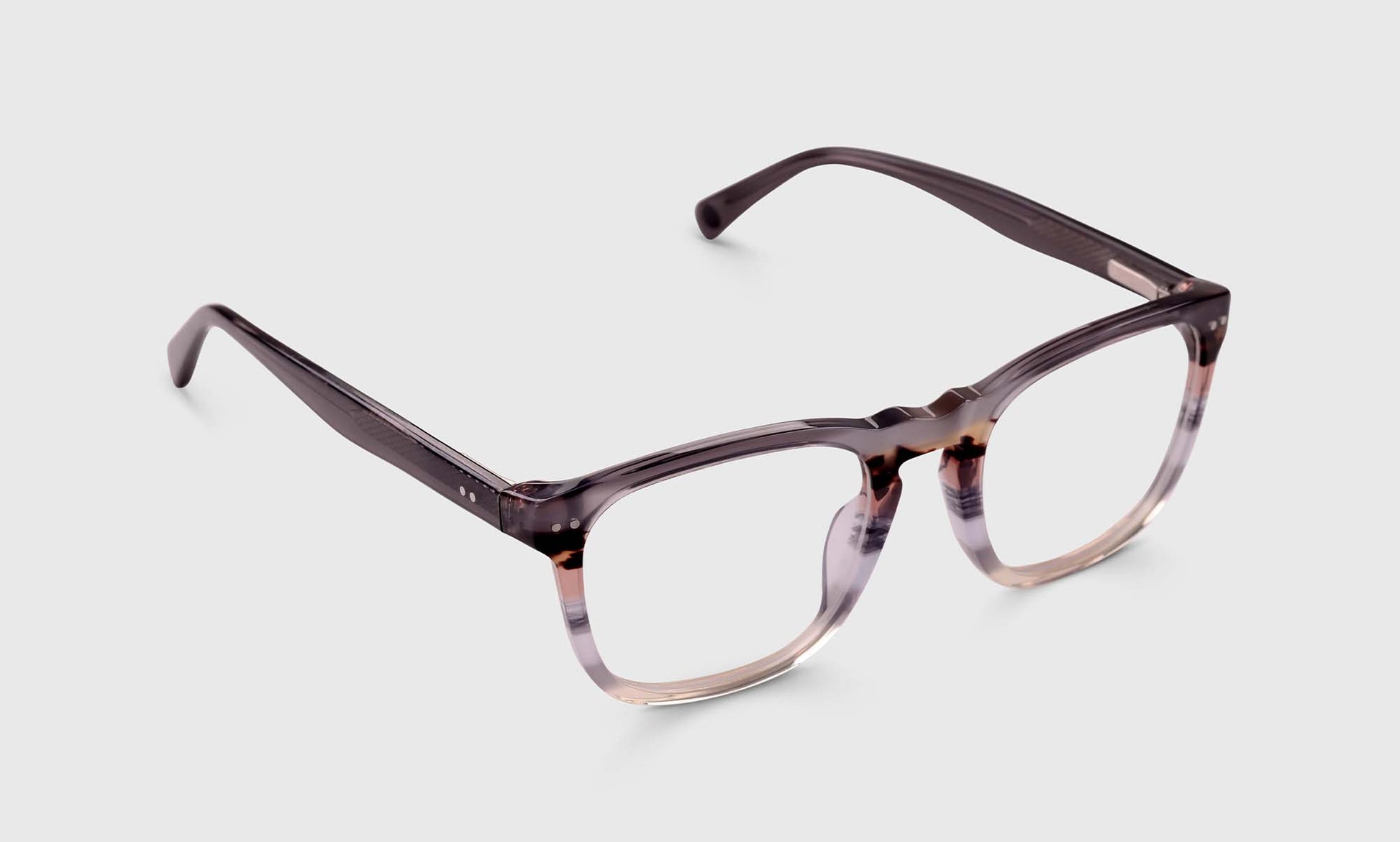 [74 - Smokey Grey and Toroise Striped Front with Charcoal Grey Temples]
