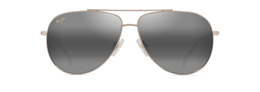 [Neutral Grey Lenses, Shiny Light Gold With Crystal Frame]