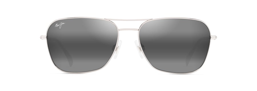 [Neutral Grey Lenses, Shiny Silver With Crystal Frame]