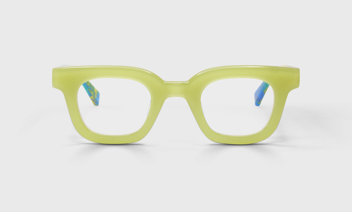 [17 - Lime Green Front with Teal and Green Chop Temples]