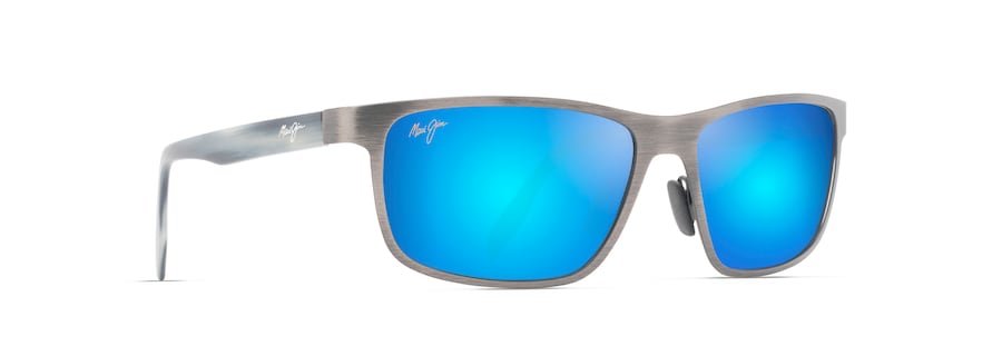 [Blue Hawaii Lenses, Brushed Dark Gunmetal Frame]
