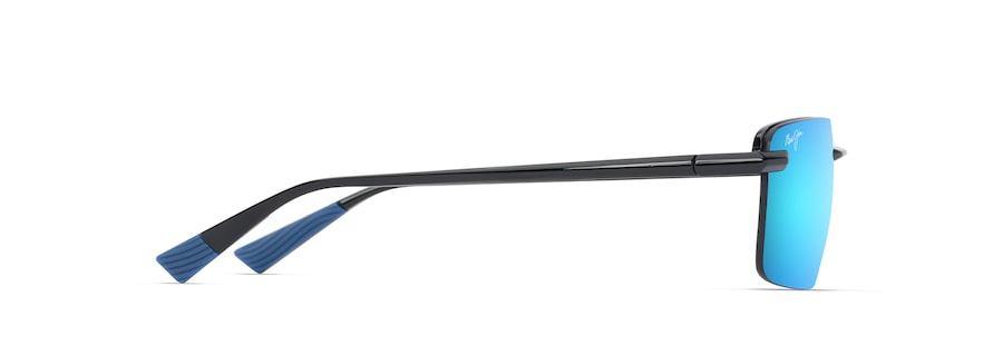 [Blue Hawaii Lenses, Shiny Black With Blue Frame]