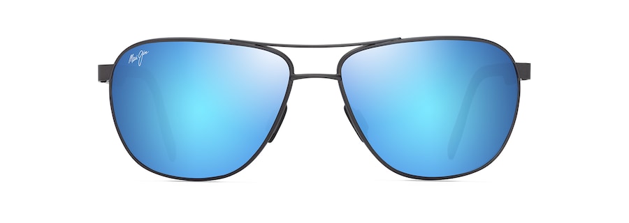 [Blue Hawaii Lenses, Matte Dark Ruthenium With Black Frame]