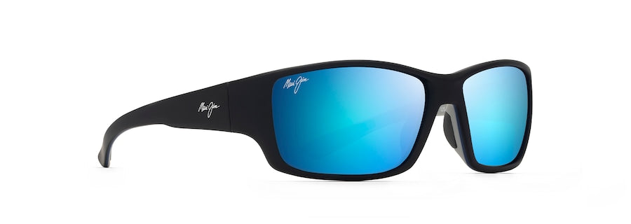 [Blue Hawaii Lenses, Soft Black With Sea Blue And Grey Frame]