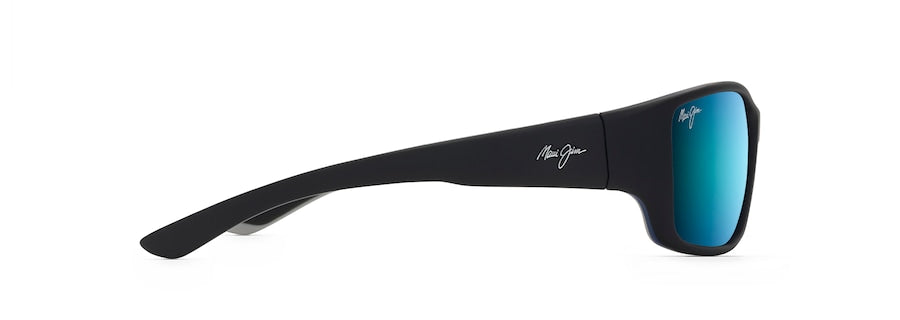 [Blue Hawaii Lenses, Soft Black With Sea Blue And Grey Frame]