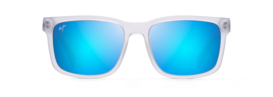 [Blue Hawaii Lenses, Matte Crystal With Dark Grey Tips Frame]