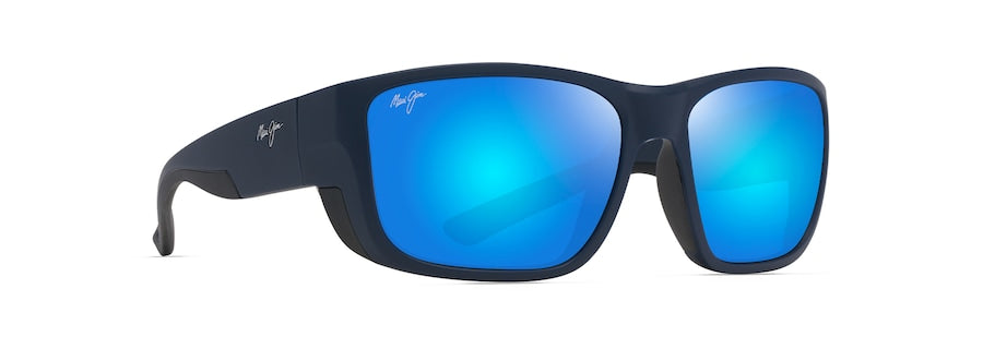 [Blue Hawaii Lenses, Matte Dark Navy With Black Rubber Frame]