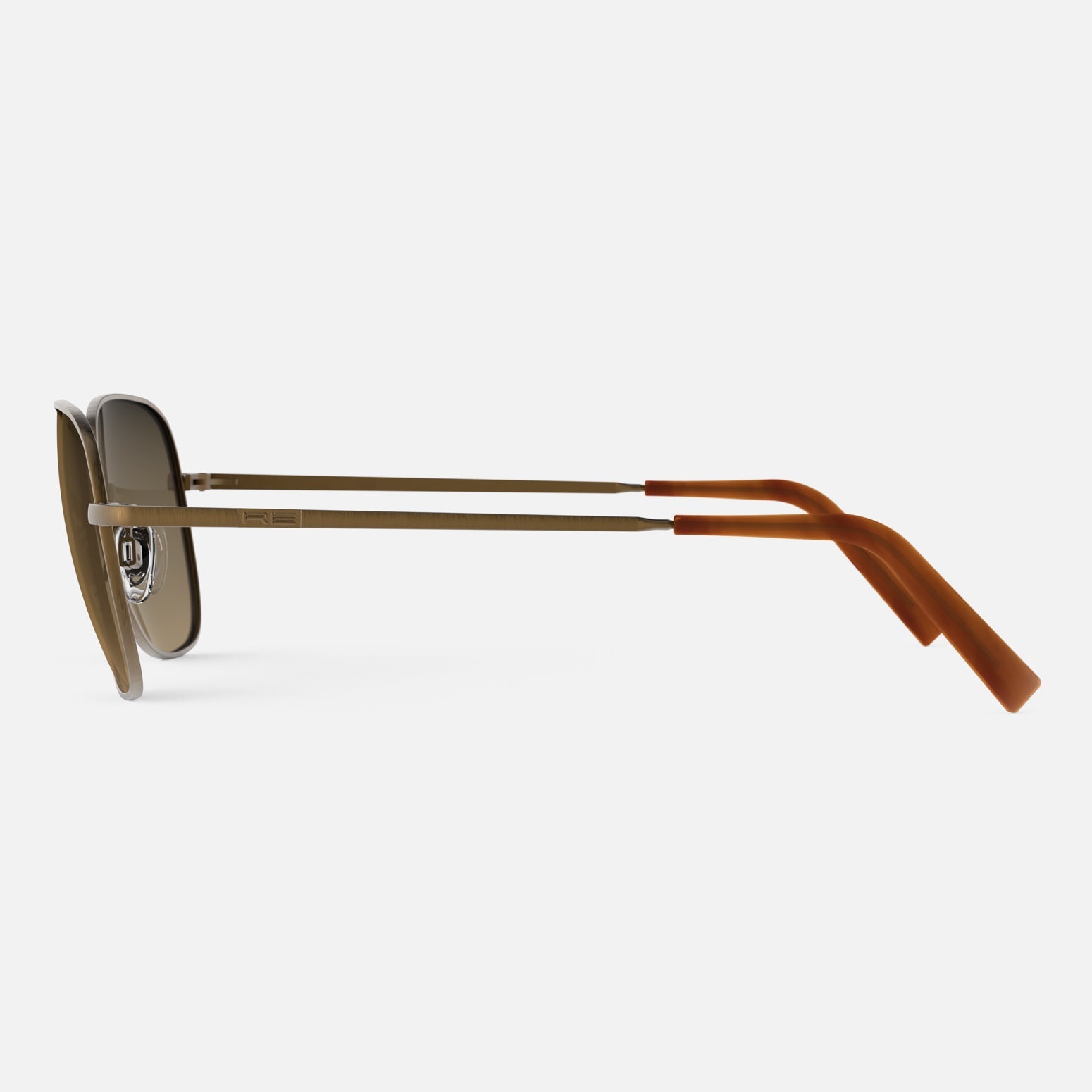[22k Satin Rose Gold & Slate Polarized Gradient Nylon Lens]