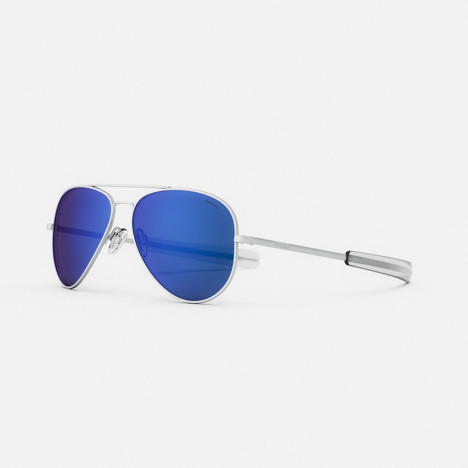 [Matte Chrome & Atlantic Blue Non-Polarized Nylon Lens with Bayonet Temple]