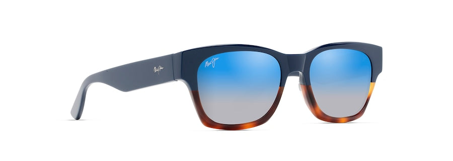 [Dual Mirror Blue To Silver Lenses, Navy With Tortoise Frame]