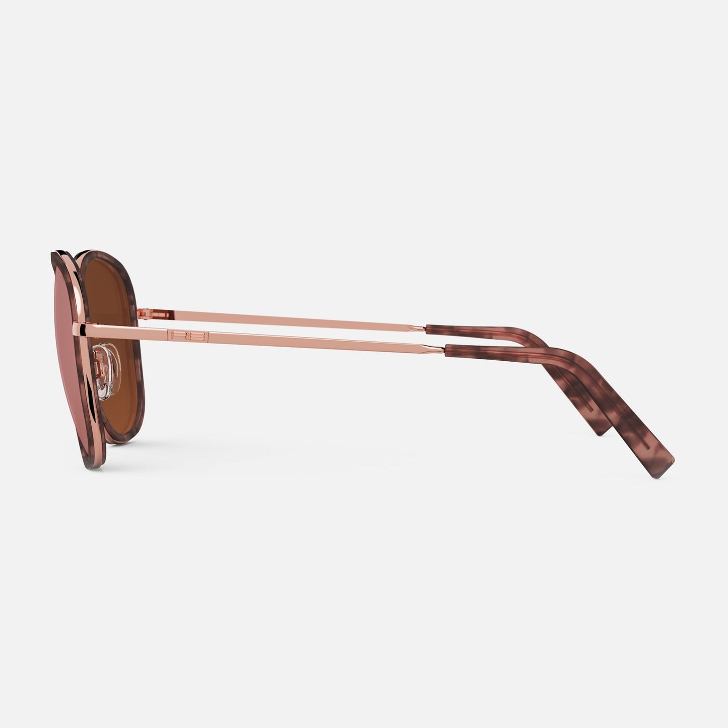 [22k Rose Gold & Rose Tortoise Inlay & Rose Gold Polarized Nylon Lens]