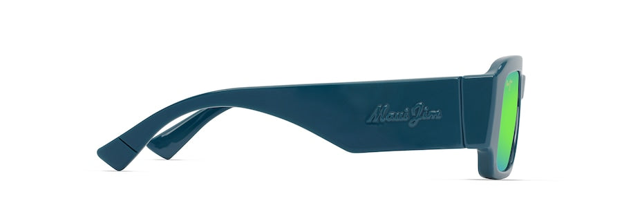 [Mauigreen® Lenses, Shiny Petrol Blue Frame]