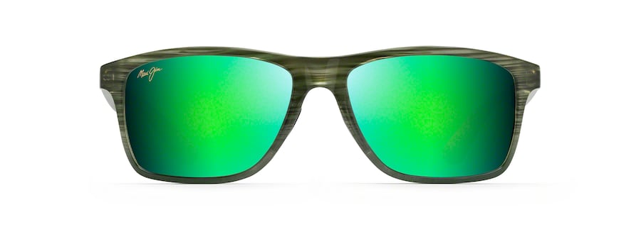 [Mauigreen® Lenses, Olive Stripe Fade Frame]