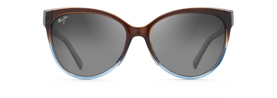 [Neutral Grey Lenses, Translucent Dark Chocolate With Blue Frame]
