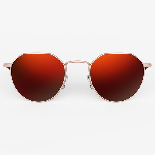 [22k Blush Gold & Autumn Sunset Polarized Mirror Nylon Lens]