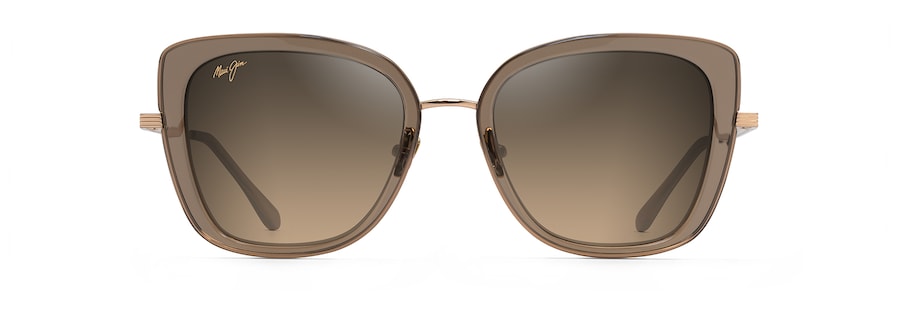 [Hcl® Bronze Lenses, Transparent Taupe With Gold Frame]